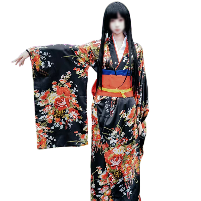 Kimono Yukata Cotton - Anime Jigoku Shoujo Cosplay Enma Ai