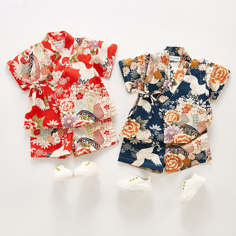 Kimono Yukata Cotton - Summer Children Yukata Clothing Girl Boy