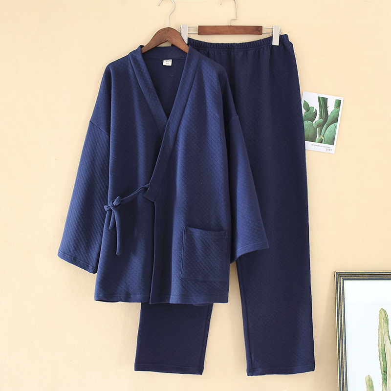 Kimono Yukata Cotton - Men's Japanese Kimono Yukata Pajamas Set