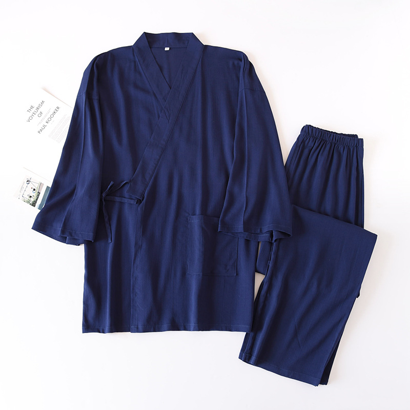 2 Pieces Men Japanese Traditio - Kimono Yukata Cotton recension och pris