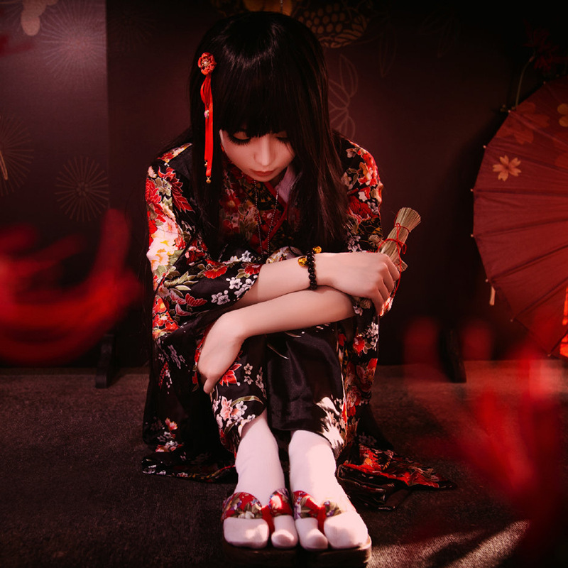 Anime Jigoku Shoujo Cosplay En - Kimono Yukata Cotton recension och pris