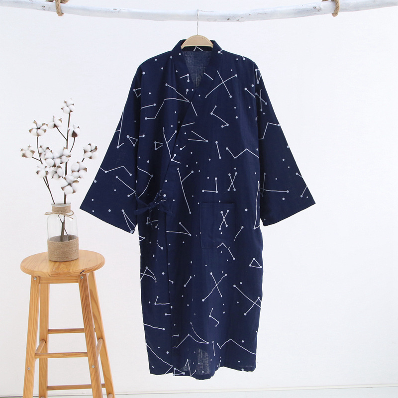 2026 New Men's 100% Cotton Gau - Kimono Yukata Cotton recension och pris