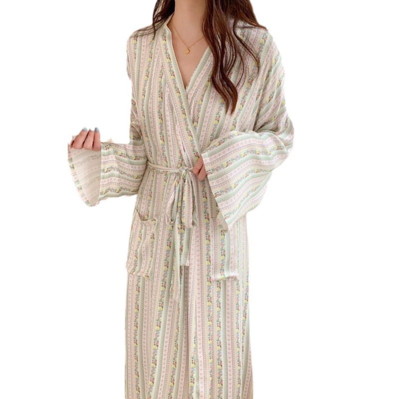 Korean Ins Kimono Robe Pajamas - Kimono Yukata Cotton recension och pris