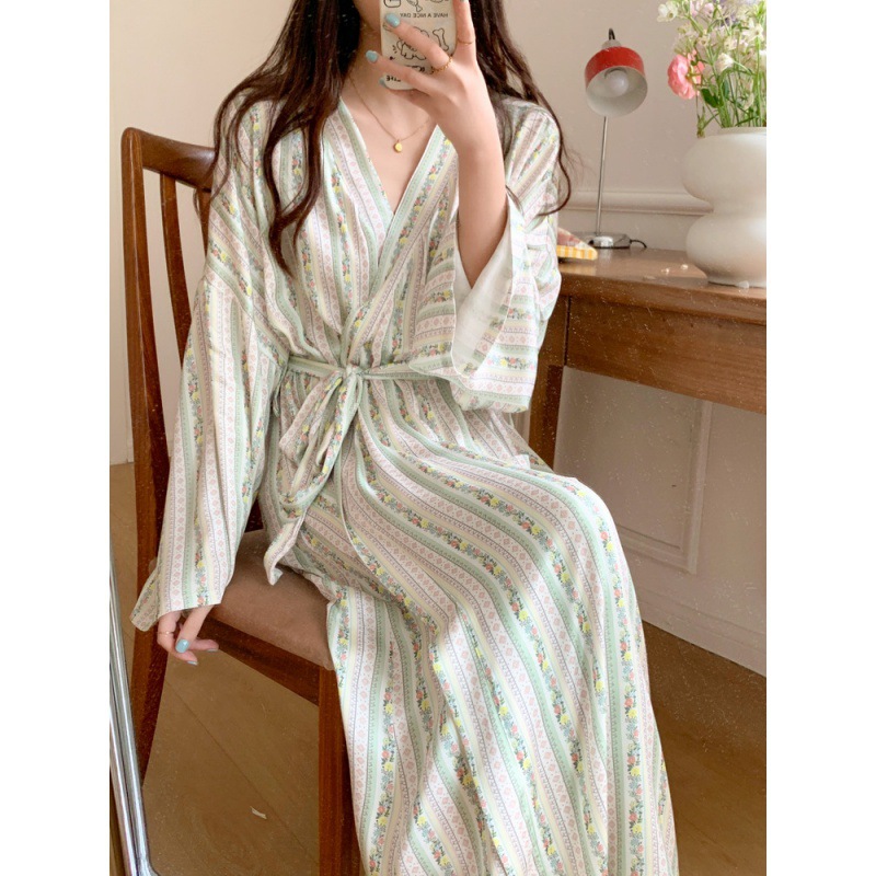 Korean Ins Kimono Robe Pajamas - Kimono Yukata Cotton recension och pris