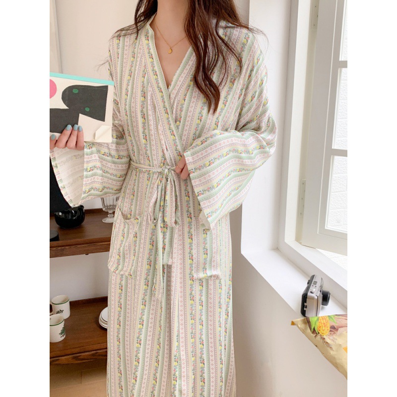 Korean Ins Kimono Robe Pajamas - Kimono Yukata Cotton recension och pris