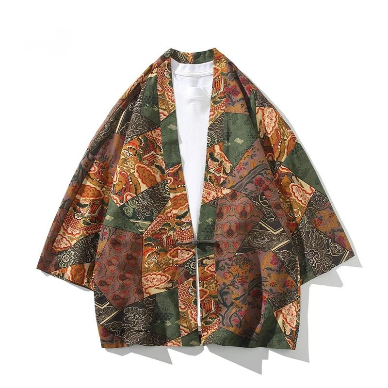 Ethnic Style Print Yukata Men  - Kimono Yukata Cotton recension och pris