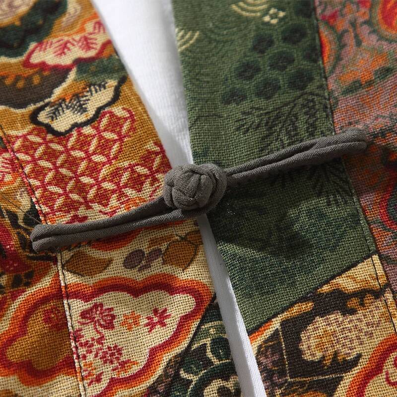 Ethnic Style Print Yukata Men  - Kimono Yukata Cotton recension och pris